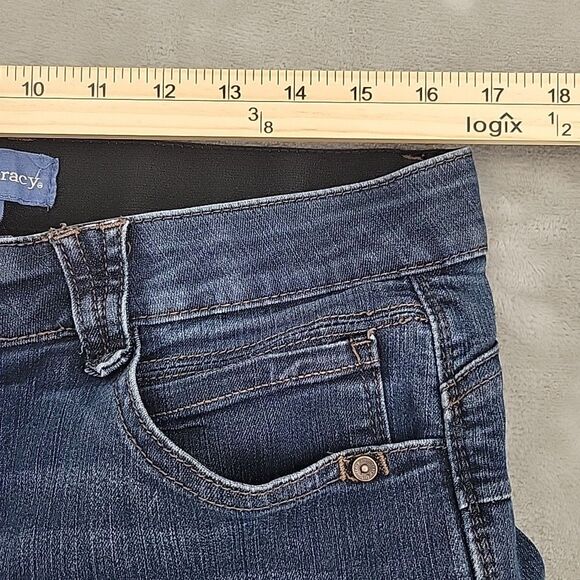 Democracy 'Ab'solution Womens Jeans Size 12 Tapered Leg Stretch Waist 34x30 - Picture 8 of 12